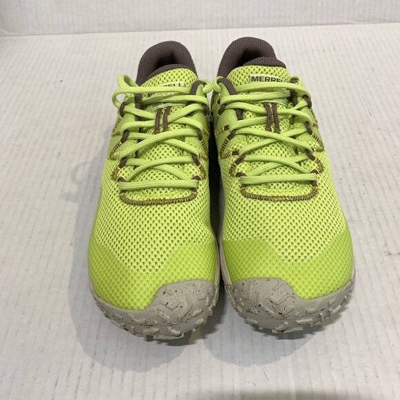 Merrell Womens 7.5 Trail Glove 7 Celery Neon Barefoot Hiker Running NEW - Picture 2 of 8